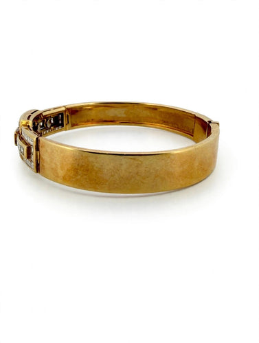 Bracelet Bracelet rigide en or jaune 18k avec diamants 58 Facettes 605/26 D