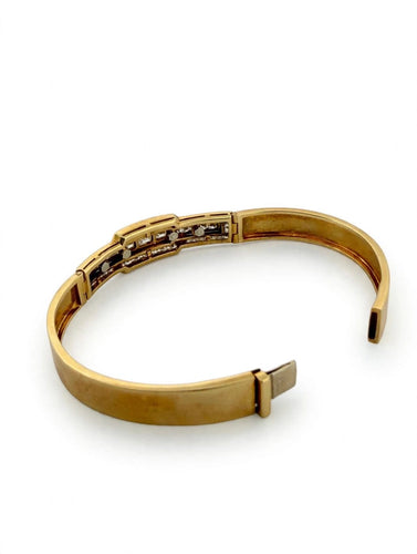 Bracelet Bracelet rigide en or jaune 18k avec diamants 58 Facettes 605/26 D