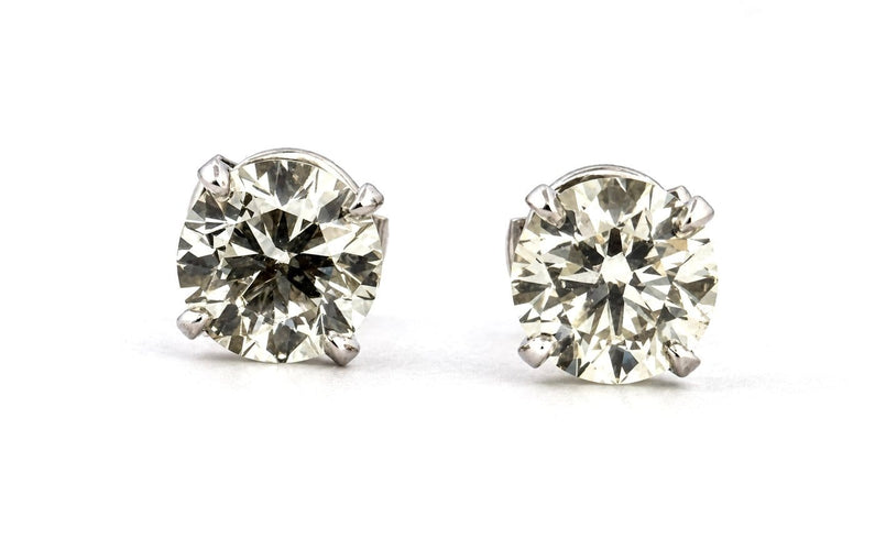 Boucles d'oreilles Puces d’oreilles en diamants naturels, 2 × 2 ct 58 Facettes Pp