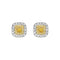Boucles d'oreilles Boucles d’oreilles en or blanc 18k avec diamants jaunes taille coussin 58 Facettes GER1318WG_20261014
