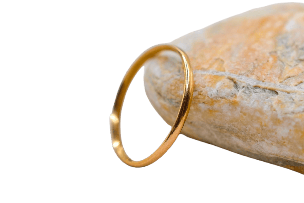 Bague 54 Alliance biseautée en or jaune 18 carats, 1,7 mm 58 Facettes 4208