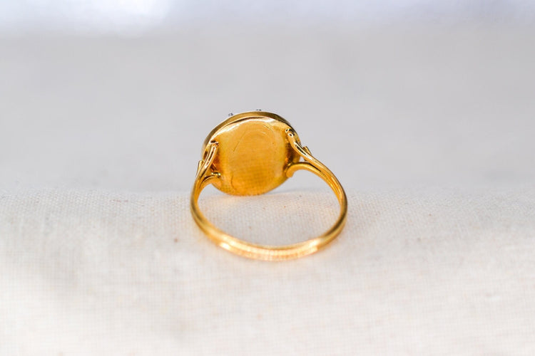 Bague 52 Bague étoile en émail et diamants 58 Facettes 4212