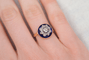 Bague 52 Bague étoile en émail et diamants 58 Facettes 4212