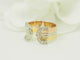 Bague 52 Bague trois ors 18 carats et diamants taille brillant, 0,18 ct 58 Facettes 33869