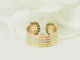 Bague 52 Bague trois ors 18 carats et diamants taille brillant, 0,18 ct 58 Facettes 33869