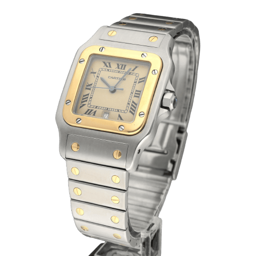Montre Cartier - Montre Santos Galbée W20011C4, quartz, or et acier, 1990 58 Facettes CRT/SNT/012