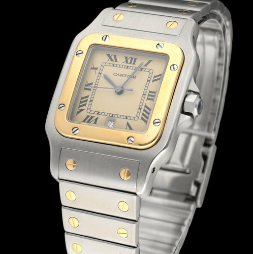 Montre Cartier - Montre Santos Galbée W20011C4, quartz, or et acier, 1990 58 Facettes CRT/SNT/012