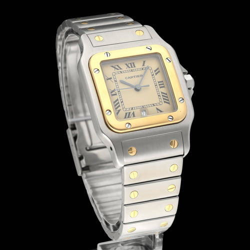 Montre Cartier - Montre Santos Galbée W20011C4, quartz, or et acier, 1990 58 Facettes CRT/SNT/012