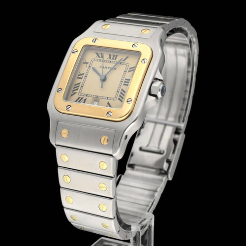 Montre Cartier - Montre Santos Galbée W20011C4, quartz, or et acier, 1990 58 Facettes CRT/SNT/012