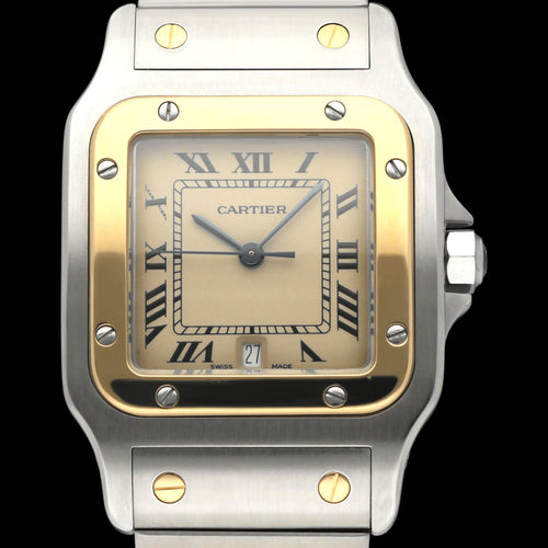 Montre Cartier - Montre Santos Galbée W20011C4, quartz, or et acier, 1990 58 Facettes CRT/SNT/012