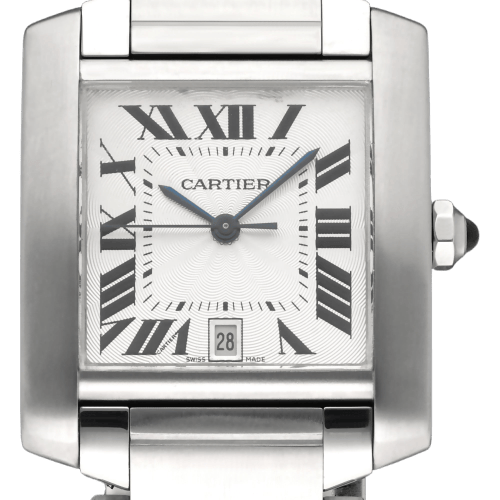 Montre Cartier Tank Française - Montre automatique en acier, 28 × 32 mm, 2016 58 Facettes CRT/TNK/013