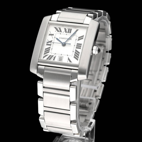 Montre Cartier Tank Française - Montre automatique en acier, 28 × 32 mm, 2016 58 Facettes CRT/TNK/013