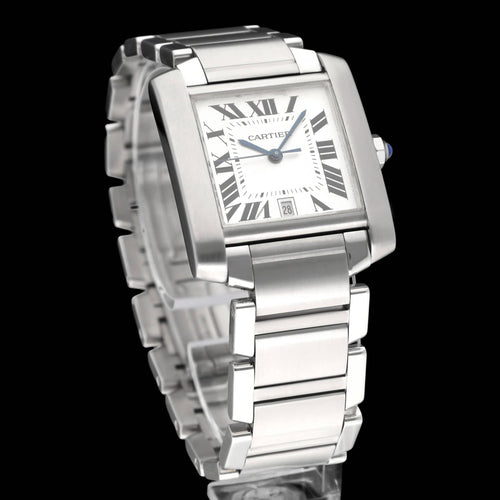 Montre Cartier Tank Française - Montre automatique en acier, 28 × 32 mm, 2016 58 Facettes CRT/TNK/013