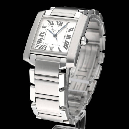 Montre Cartier Tank Française - Montre automatique en acier, 28 × 32 mm, 2016 58 Facettes CRT/TNK/013
