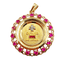 Pendentif Augis - Pendentif médaille d’amour en or 18k, diamants et rubis 58 Facettes A08047