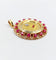 Pendentif Augis - Pendentif médaille d’amour en or 18k, diamants et rubis 58 Facettes A08047