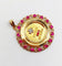 Pendentif Augis - Pendentif médaille d’amour en or 18k, diamants et rubis 58 Facettes A08047