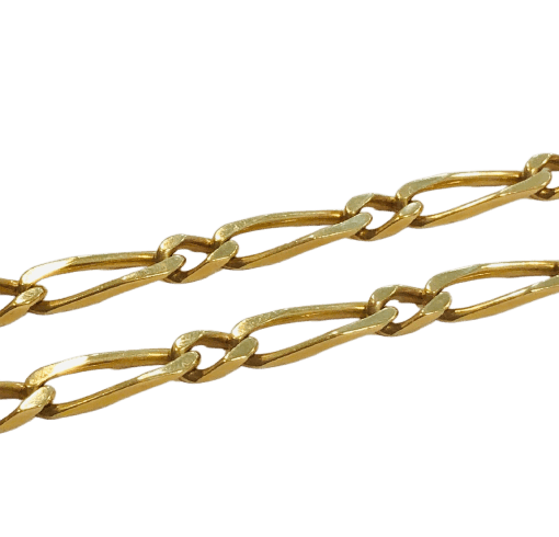 Collier Collier maille Figaro alternée en or jaune 18k 58 Facettes 21513