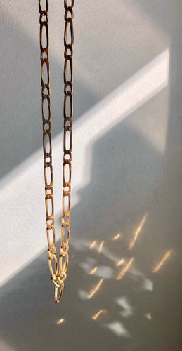 Collier Collier maille Figaro alternée en or jaune 18k 58 Facettes 21513
