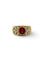 Bague 53 Bague en or jaune 18 carats, rubis et diamants 58 Facettes 605/26 B