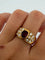 Bague 53 Bague en or jaune 18 carats, rubis et diamants 58 Facettes 605/26 B