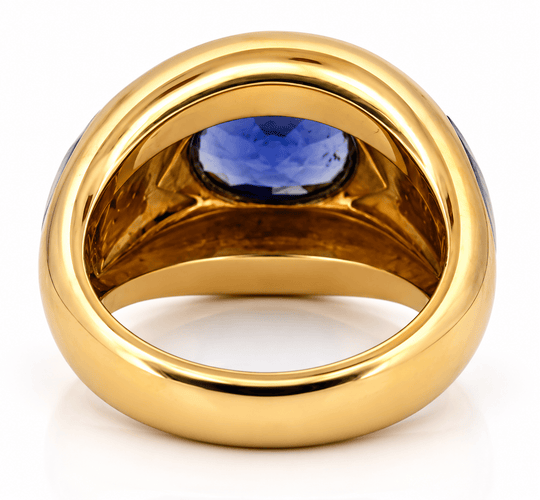 Bague 54 Mauboussin - Bague dôme vintage en or jaune 18 carats, iolite et nacre 58 Facettes 91092