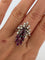 Bague 52 Bague en or blanc 18k, rubis et diamants 58 Facettes 605/26 L