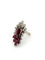 Bague 52 Bague en or blanc 18k, rubis et diamants 58 Facettes 605/26 L