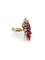 Bague 52 Bague en or blanc 18k, rubis et diamants 58 Facettes 605/26 L