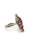 Bague 52 Bague en or blanc 18k, rubis et diamants 58 Facettes 605/26 L