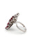 Bague 52 Bague en or blanc 18k, rubis et diamants 58 Facettes 605/26 L