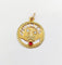 Pendentif Médaille - Or 18k, pierre rouge, style Art nouveau, vers 1900 58 Facettes A07970