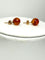 Boucles d'oreilles Parure italienne vintage - Or jaune 18k et ambre naturel 58 Facettes Parure Ambra