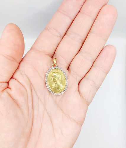 Pendentif Paul Brandt - Médaille religieuse en or 18k, diamants taille rose 58 Facettes A07967