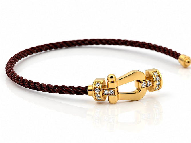 Bracelet Fred Force 10 - Bracelet petit modèle en or rose et diamants 58 Facettes 91094