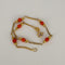 Bracelet Bracelet en or jaune 14k avec six perles de corail rouge 58 Facettes 2610003