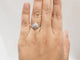 Bague 54 Bague octogonale Art déco en or blanc 18 carats, platine et diamants taille rose 58 Facettes 33866