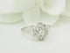 Bague 54 Bague octogonale Art déco en or blanc 18 carats, platine et diamants taille rose 58 Facettes 33866