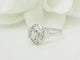 Bague 54 Bague octogonale Art déco en or blanc 18 carats, platine et diamants taille rose 58 Facettes 33866