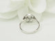 Bague 54 Bague octogonale Art déco en or blanc 18 carats, platine et diamants taille rose 58 Facettes 33866