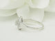 Bague 54 Bague octogonale Art déco en or blanc 18 carats, platine et diamants taille rose 58 Facettes 33866