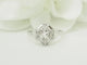 Bague 54 Bague octogonale Art déco en or blanc 18 carats, platine et diamants taille rose 58 Facettes 33866
