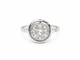 Bague 53.5 Art déco - Bague ancienne en or blanc 18 carats et platine, diamants taille rose 58 Facettes 33865