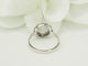 Bague 53.5 Art déco - Bague ancienne en or blanc 18 carats et platine, diamants taille rose 58 Facettes 33865