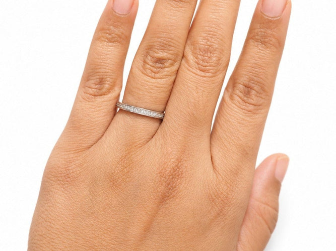 Bague 54 Mauboussin Chance of Love - Alliance en or blanc 18 carats et diamants 0,50 ct 58 Facettes 33864