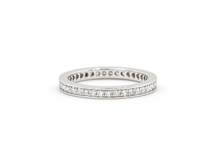 Bague 54 Mauboussin Chance of Love - Alliance en or blanc 18 carats et diamants 0,50 ct 58 Facettes 33864