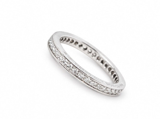 Bague 54 Mauboussin Chance of Love - Alliance en or blanc 18 carats et diamants 0,50 ct 58 Facettes 33864