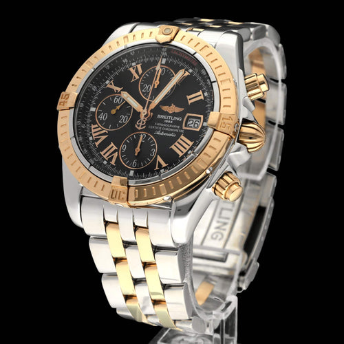 Montre Breitling - Montre Chronomat Evolution C13356, or rose et acier, 2007 58 Facettes BTL/CHM/247