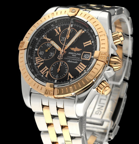 Montre Breitling - Montre Chronomat Evolution C13356, or rose et acier, 2007 58 Facettes BTL/CHM/247