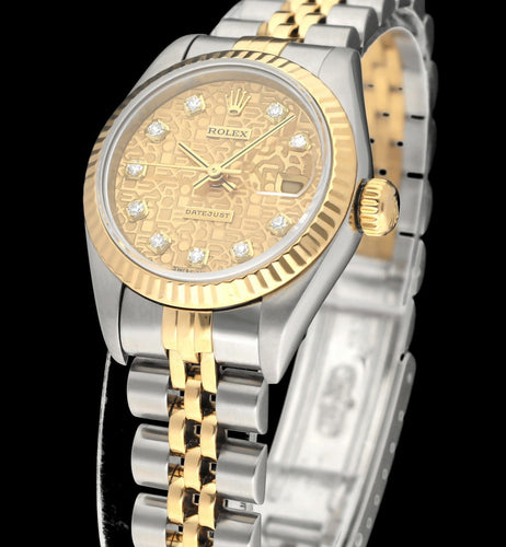 Montre Rolex - Montre Lady-Datejust 69173G, cadran Holicon, 1999 58 Facettes ROL/LDJ/788